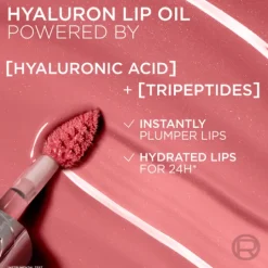 L'Oréal Paris Plump Ambition Hyaluron Lip Oil läppolja 101 Cristal Clear 5 ml