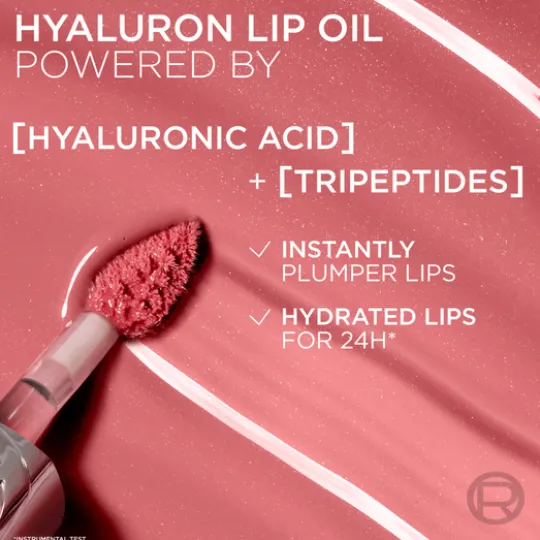 L'Oréal Paris Plump Ambition Hyaluron Lip Oil läppolja 201 Milky Nu 5 ml