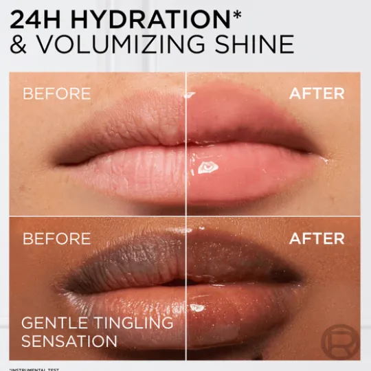 L'Oréal Paris Plump Ambition Hyaluron Lip Oil läppolja 650 Nude Macaron 5 ml