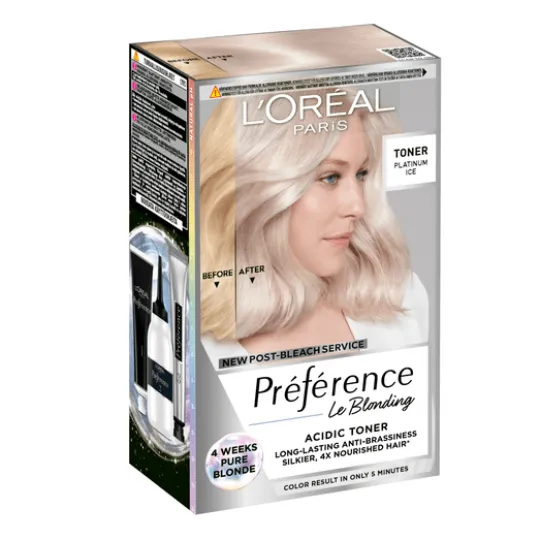 L'Oréal Paris Préférence Le Blonding Acidic Toningsfärg 01 Platinum Ice