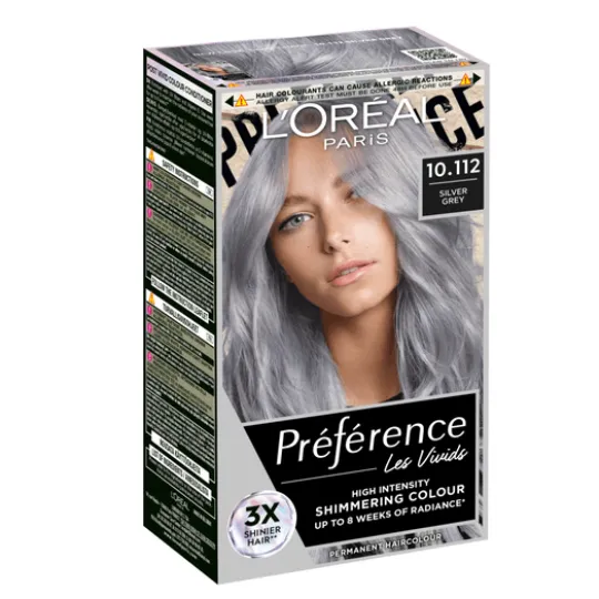 L'Oréal Paris Préférence Vivid Colours Permanent Hårfärg 10112 Silver Grey