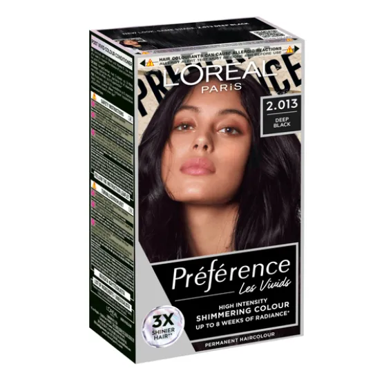 L'Oréal Paris Préférence Vivid Colours Permanent Hårfärg 2.013 Deep Black