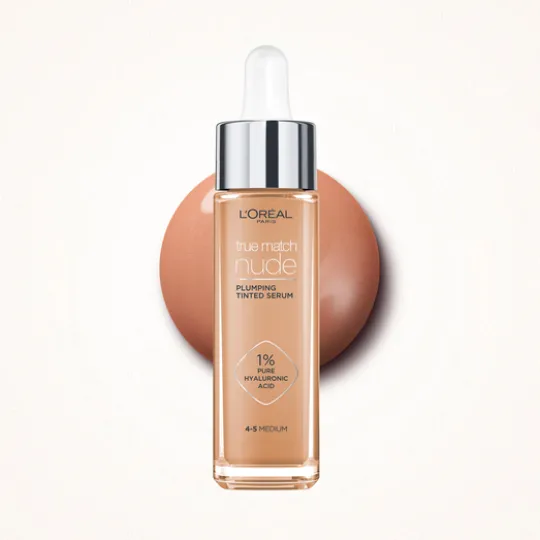 L'Oreal Paris True Match Nude Plumping Tinted Serum 4-5 Medium 30 ml