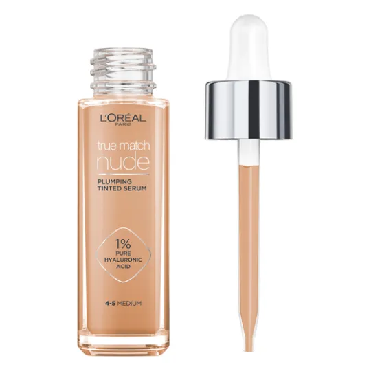 L'Oreal Paris True Match Nude Plumping Tinted Serum 4-5 Medium 30 ml
