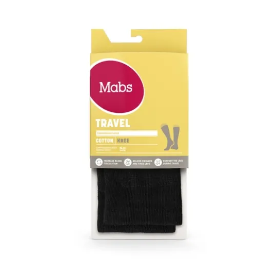 Mabs Travel Cotton Knee Black L