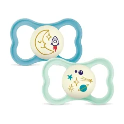 MAM Air Night Silicone 16-36 mån Blue 2-pack