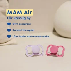 MAM Air Night Silicone 16-36 mån Neutral 2-pack