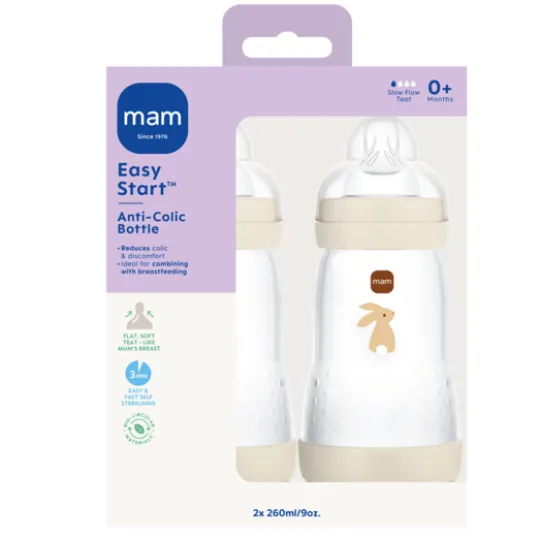 MAM Easy Start Anti-Colic 260 ml Neutral 2 st