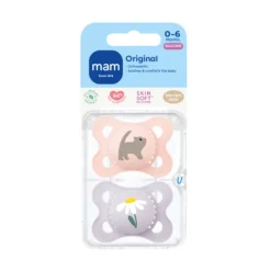 MAM Original Silicone 0-6 mån Pink 2-pack