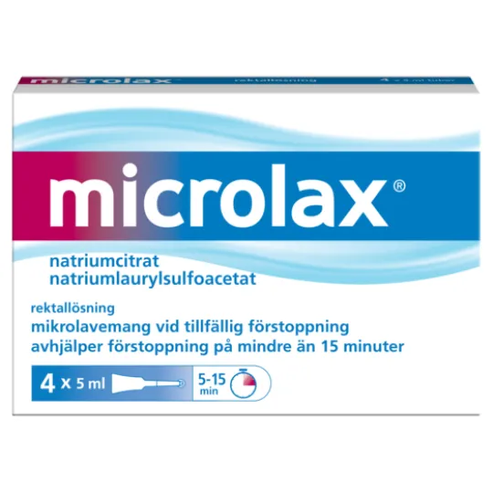 Microlax mikrolavemang 4 x 5 ml