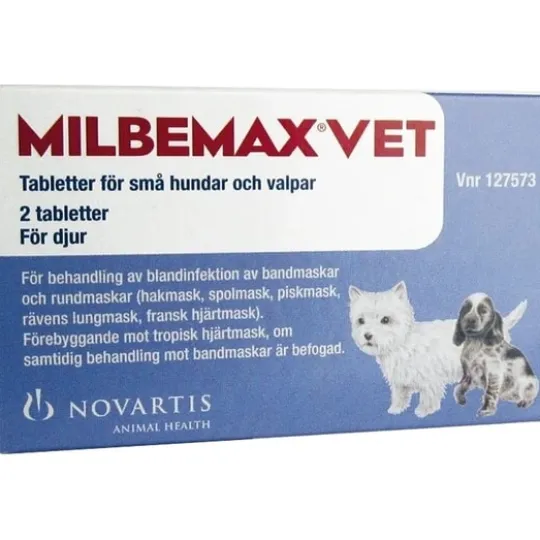 Milbemax Vet. Små Hundar och Valpar Tablett 2 styck