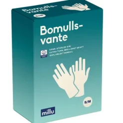 Millu Bomullsvante Extra Lång/Tunn S/M 5 par