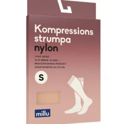 Millu Kompressionsstrumpa Nylon Beige S 1 par