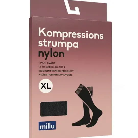 Millu Kompressionsstrumpa Nylon Svart S 1 par