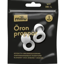 Millu Öronproppar Diskret Vit 1 par