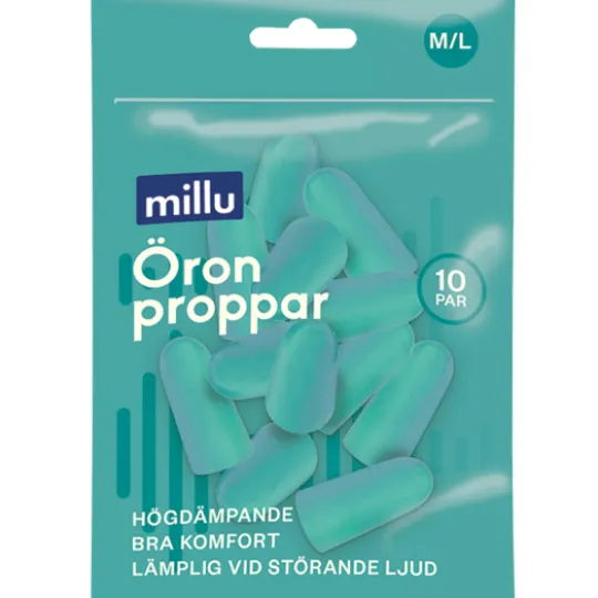 Millu Öronproppar Skum M/L 10 par
