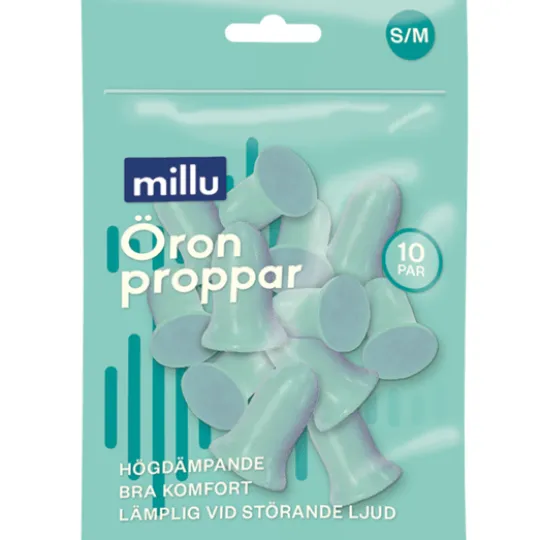 Millu Öronproppar Skum S/M 10 par