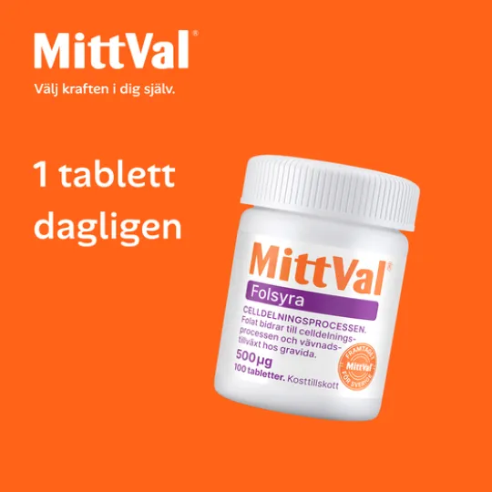MittVal Folsyra 100 tabletter