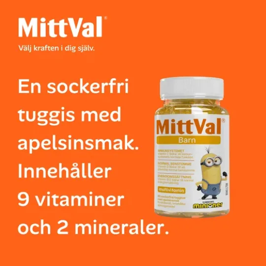 MittVal Vitaminions Multivitamin Barn 60 tuggtabletter