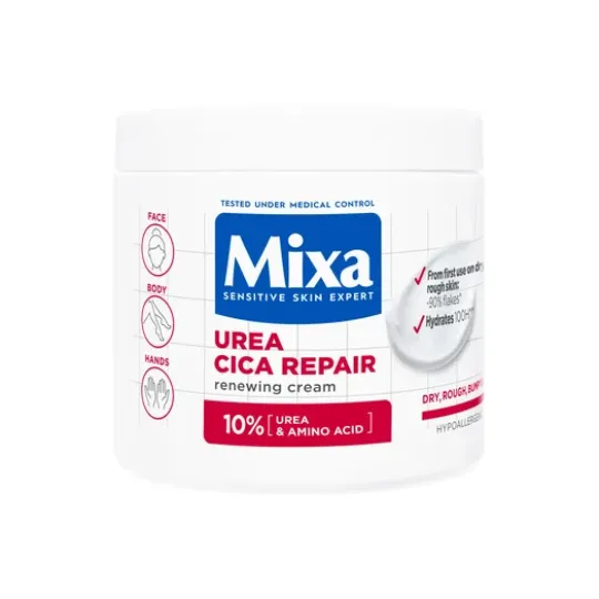 Mixa Urea Cica Repair Renewing Cream för torr, grov och sträv hud 400 ml