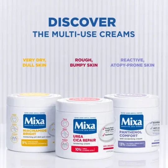 Mixa Urea Cica Repair Renewing Cream för torr, grov och sträv hud 400 ml