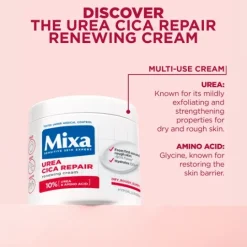 Mixa Urea Cica Repair Renewing Cream för torr, grov och sträv hud 400 ml