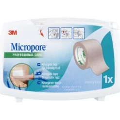 3M Micropore Tejp Brun 2,5 cm x 9,14 m