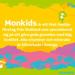 Monkids Multivitamn Jordgubb Barn 60 tuggisar