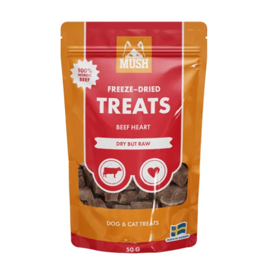 MUSH Treats Frystorkad Nöthjärta 50 g