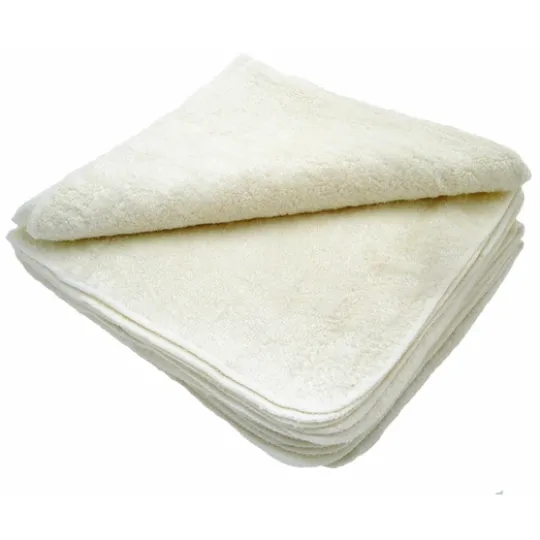 MuslinZ Bamboo Cotton Terry Wipes Unbleached 12-pack