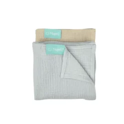 Najell Muslin Blanket Ivory White/Sky Blue 2-pack