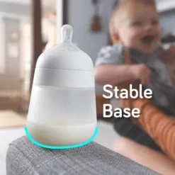 Nanobébé Flexy Silikonflaska Anti-kolik Grå 270 ml