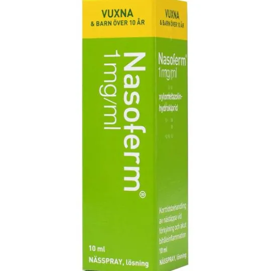 Nasoferm, nässpray, lösning 1 mg/ml 10 ml