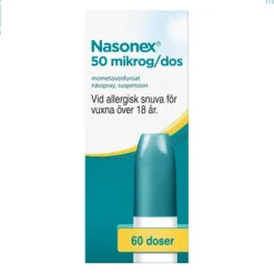 Nasonex, nässpray, suspension 50 mikrogram/dos, 60 doser