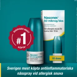 Nasonex, nässpray, suspension 50 mikrogram/dos, 60 doser