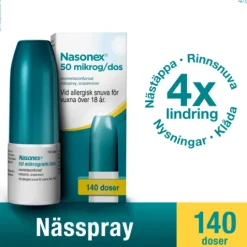 Nasonex, nässpray, suspension 50 mikrogram/dos 140 doser