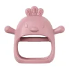 Nattou Soft Silicone Bitleksak Handske Old pink