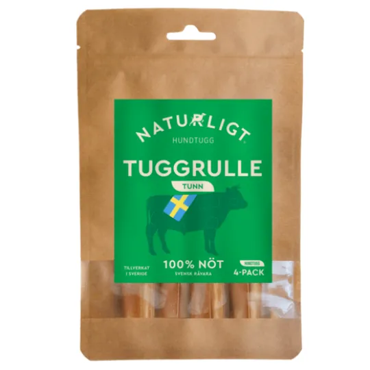 Naturligt Tuggrulle Tunn 4-pack