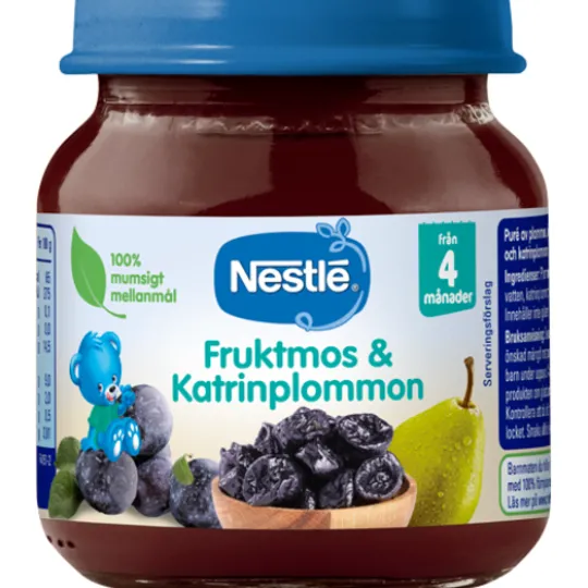 Nestlé Fruktmos Katrinplommon 4m 125 g