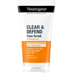 Neutrogena® Clear & Defend 2 % Salicylic Acid Face Scrub 150 ml