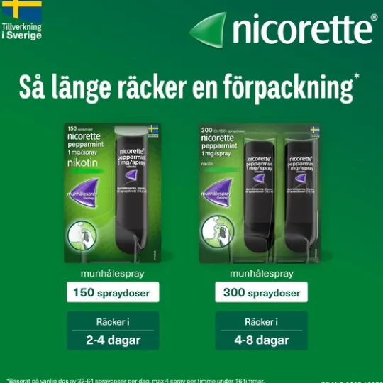 Nicorette Fruktmint munhålespray 1 mg/spray 2 x 150 st