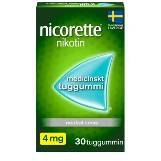 Nicorette, medicinskt tuggummi 4 mg 30 st