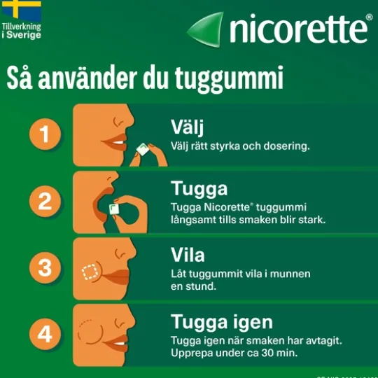 Nicorette, medicinskt tuggummi 4 mg 30 st