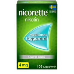 Nicorette, medicinskt tuggummi 4 mg 105 st