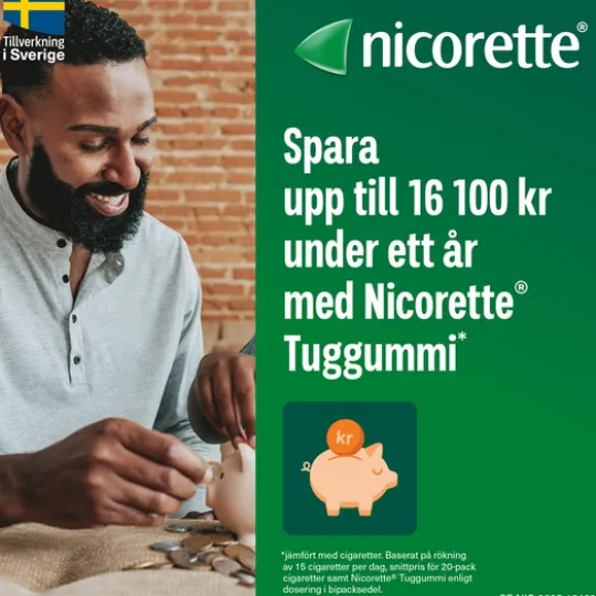 Nicorette, medicinskt tuggummi 4 mg 105 st
