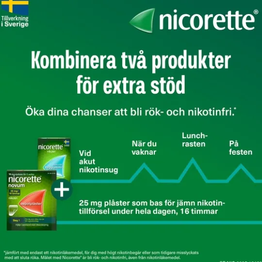 Nicorette, medicinskt tuggummi 4 mg 105 st