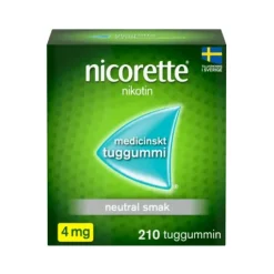 Nicorette, medicinskt tuggummi 4 mg 210 st