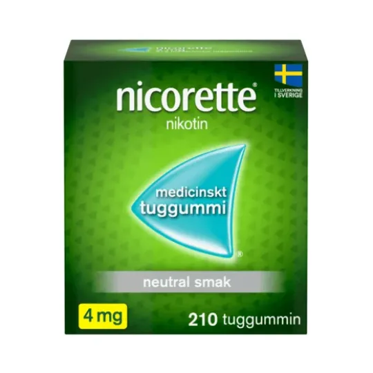 Nicorette, medicinskt tuggummi 4 mg 210 st