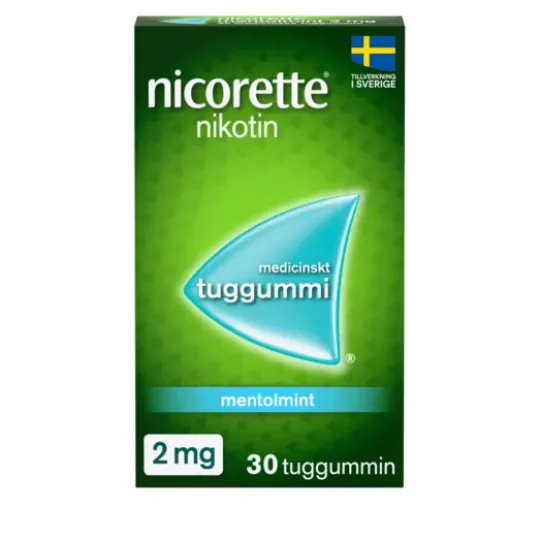 Nicorette Mentolmint, medicinskt tuggummi 2 mg 30 st
