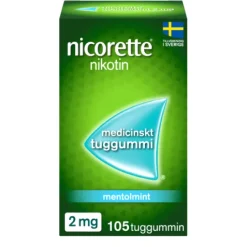 Nicorette Mentolmint, medicinskt tuggummi 2 mg 105 st